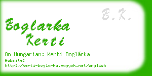 boglarka kerti business card